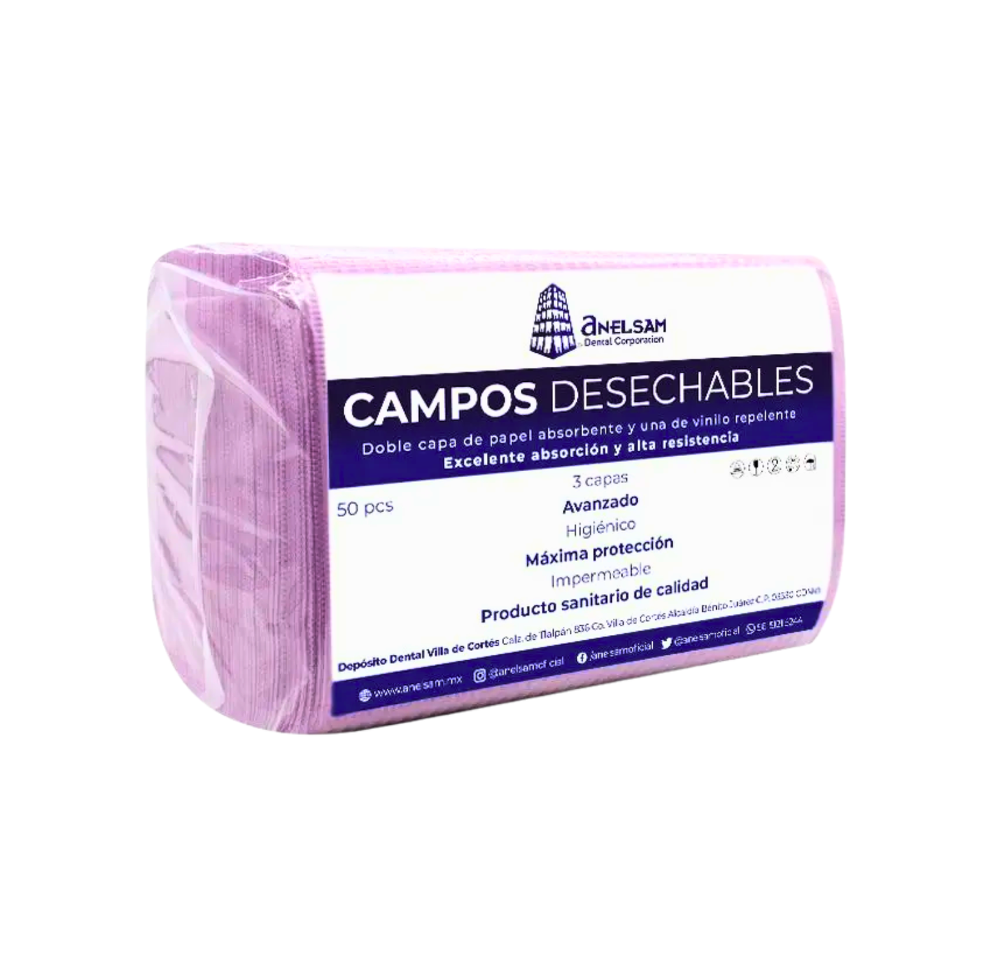 Campo Desechable Anelsam Lavanda C/50 Piezas