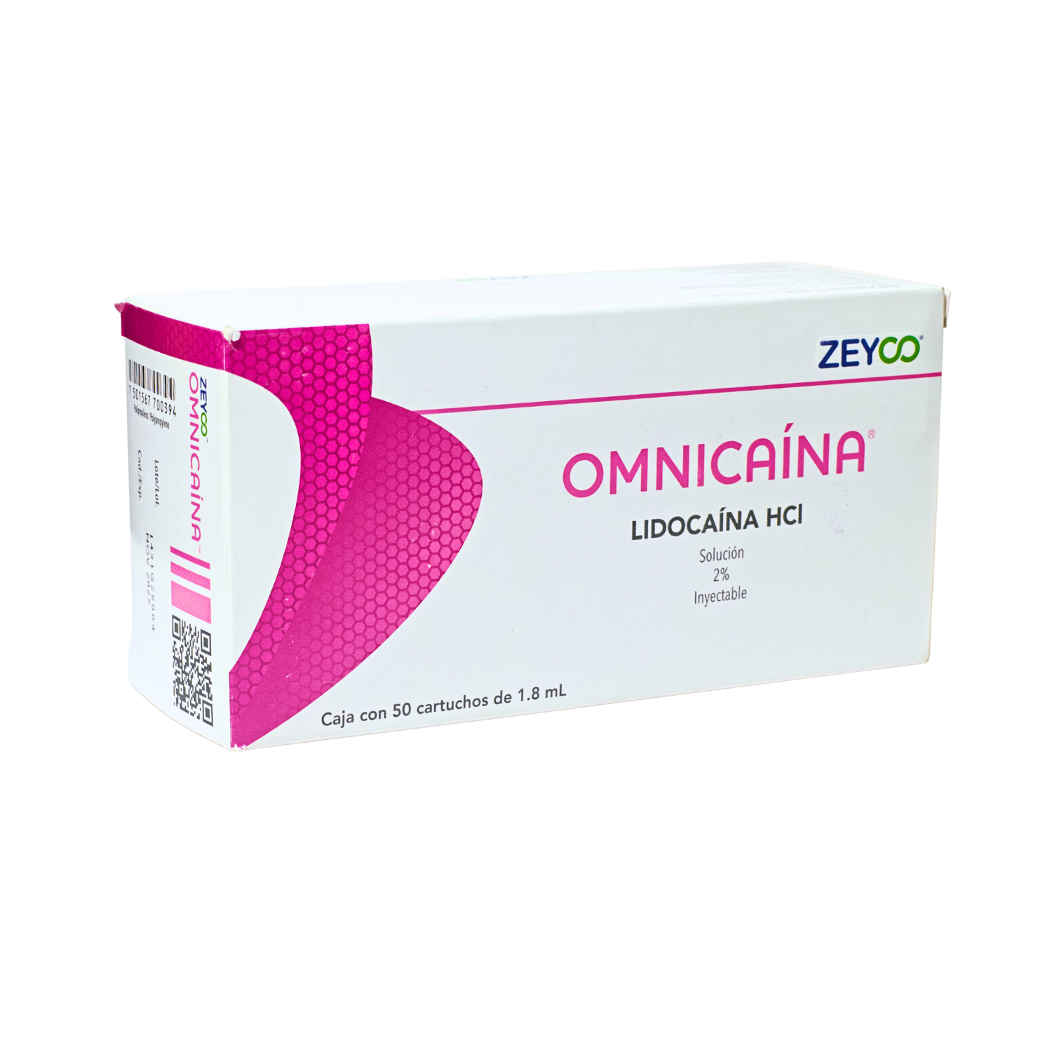 Anestesia Omnicaína 2% Cartucho Plástico Zeyco