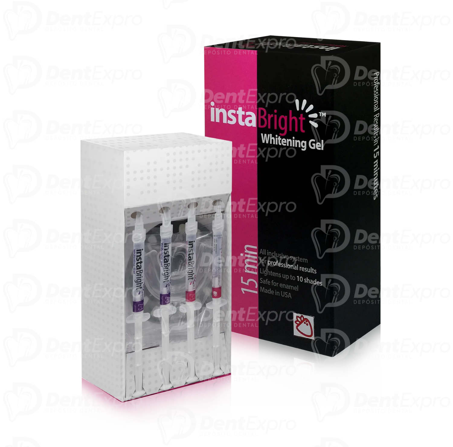 Instabright Blanqueamiento 2 Jeringas Sabor Fresa Viarden