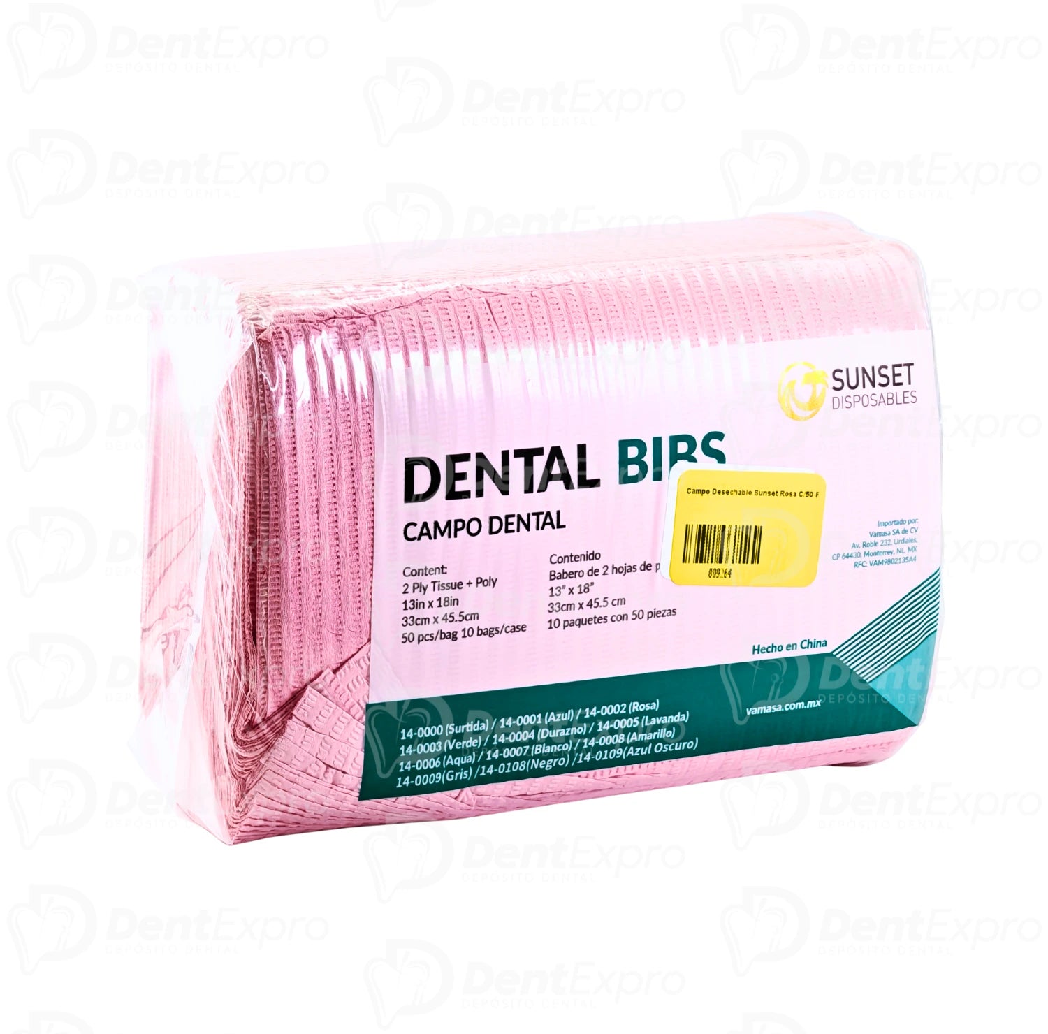 Campo Desechable Sunset Rosa C/50 Piezas