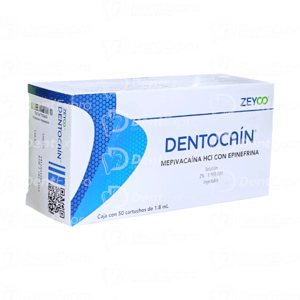 Anestesia Dentocain 2% Cartucho Plástico Zeyco