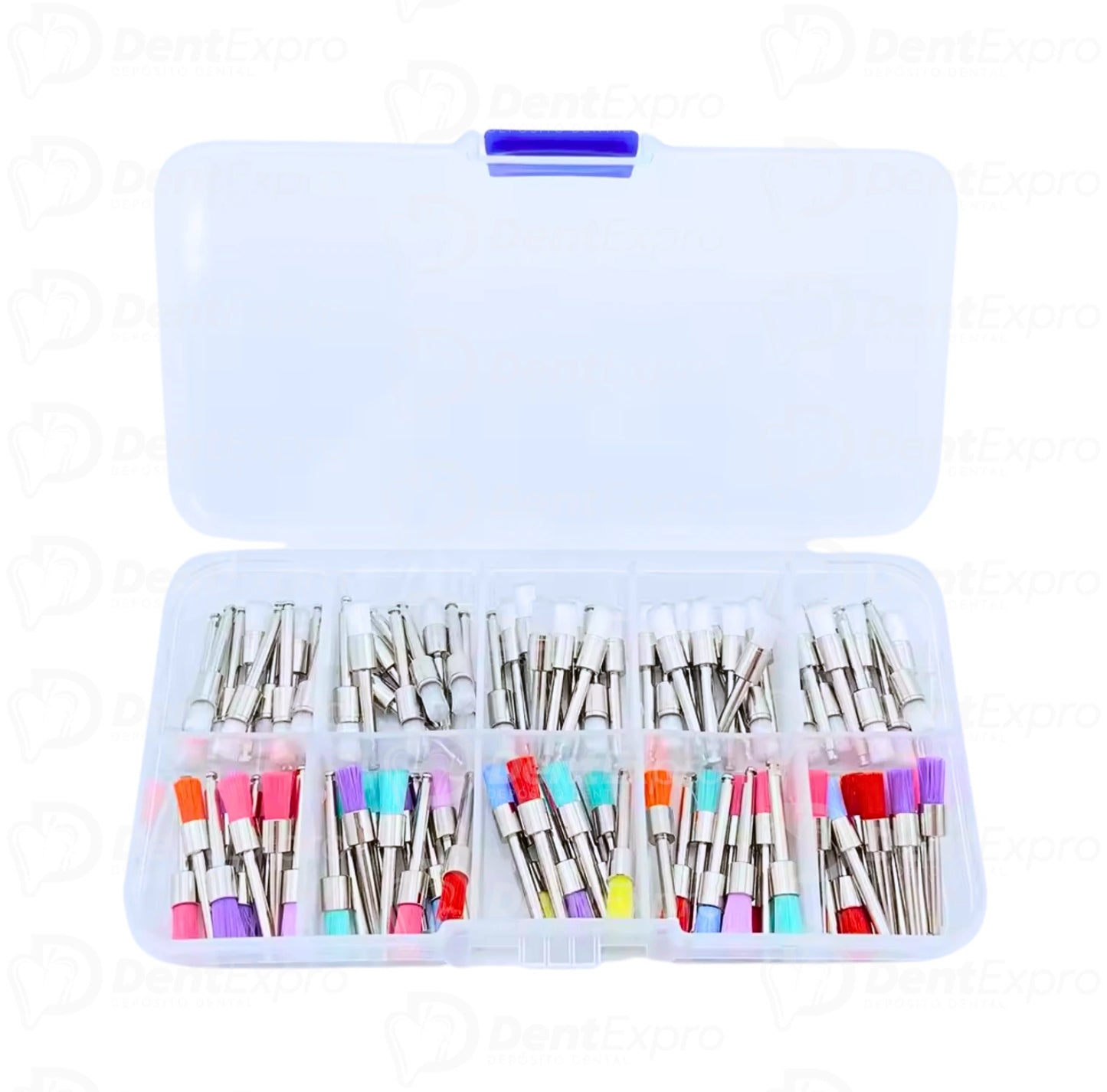 KIT Cepillos para Profilaxis Cortos Contrangulo C/100 Piezas
