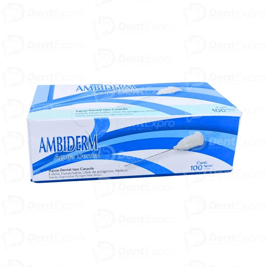 Aguja Dental Ambiderm Caja C/100 Piezas