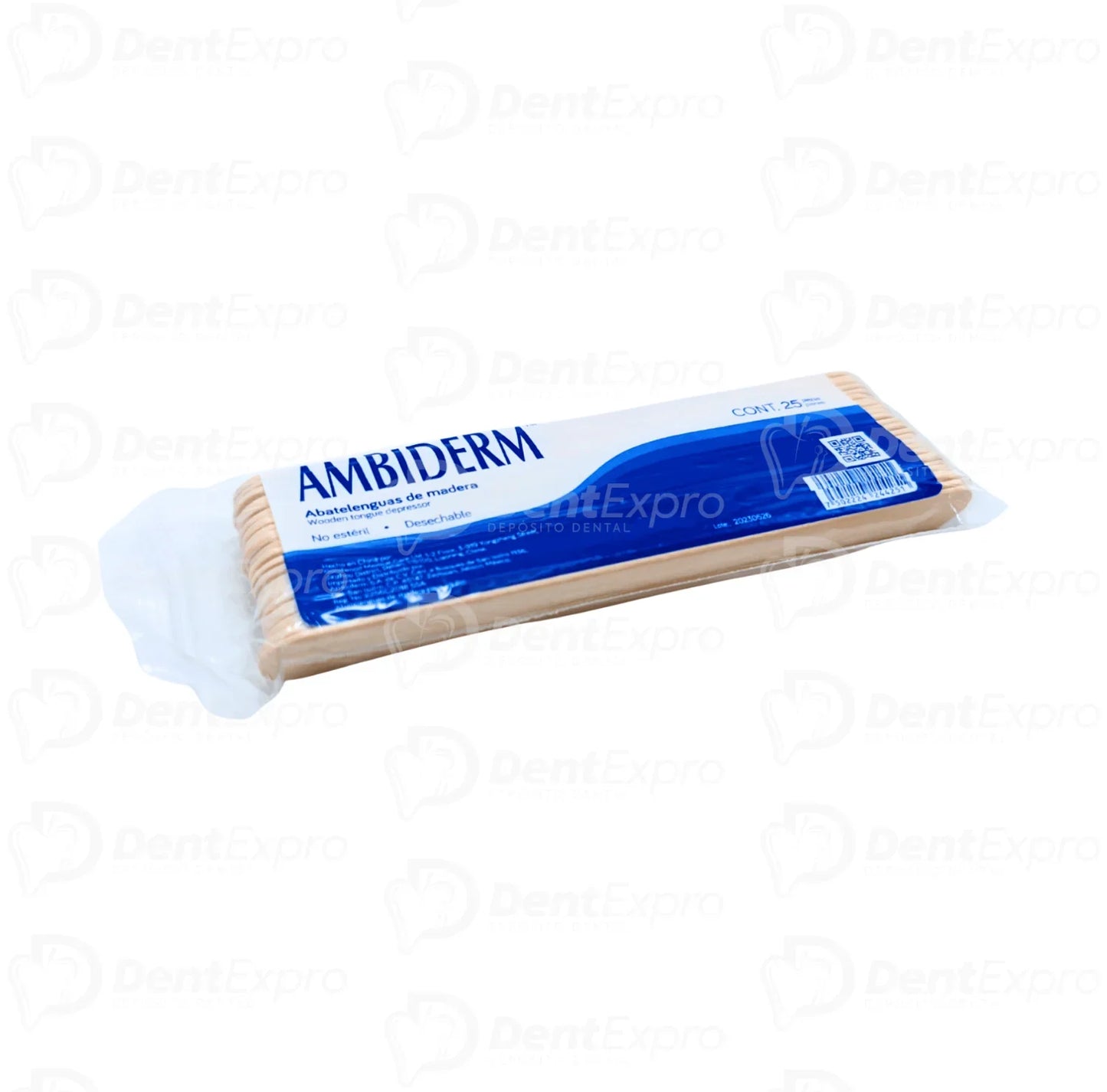 Abatelenguas de Madera C/25 Piezas Ambiderm