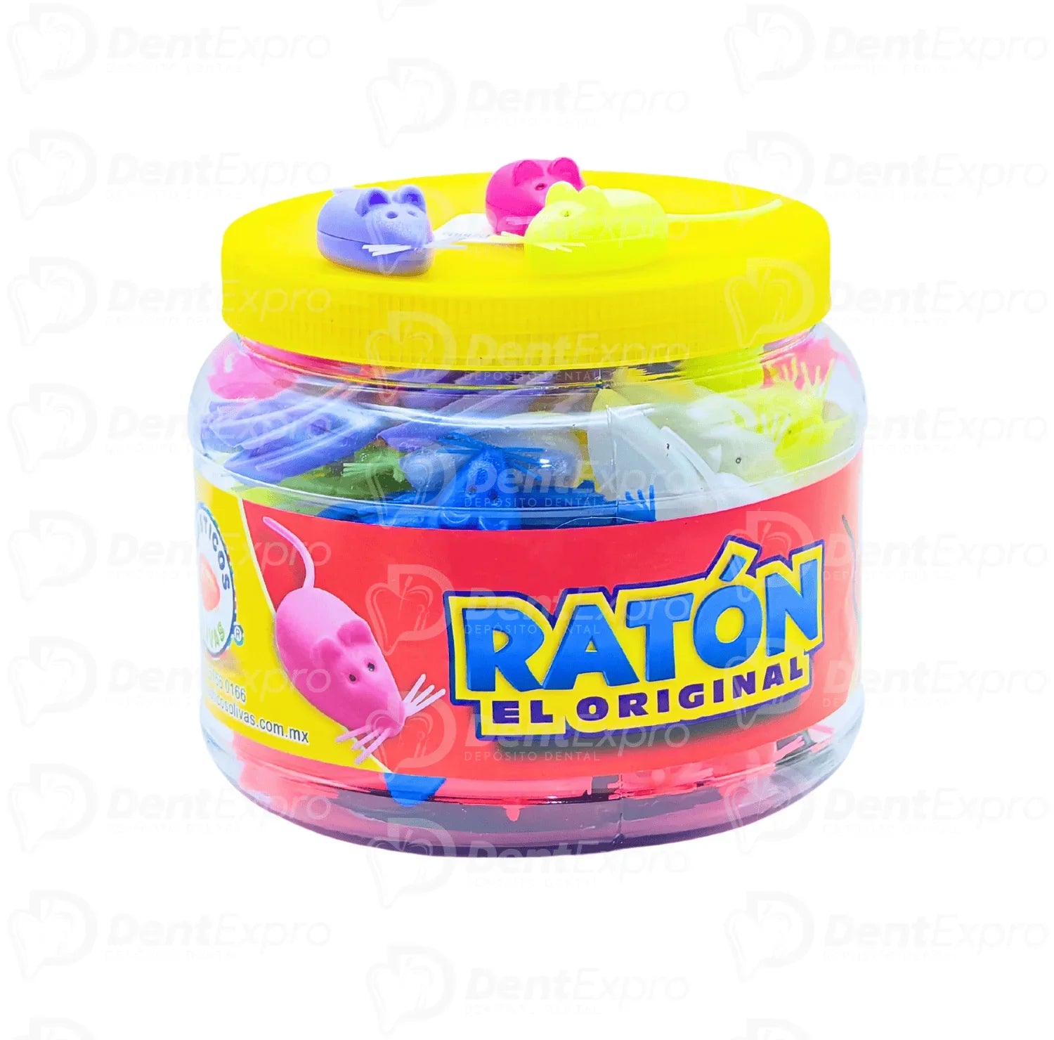 Ratón Sencillo Bote C/100 Piezas Plásticos Olivas