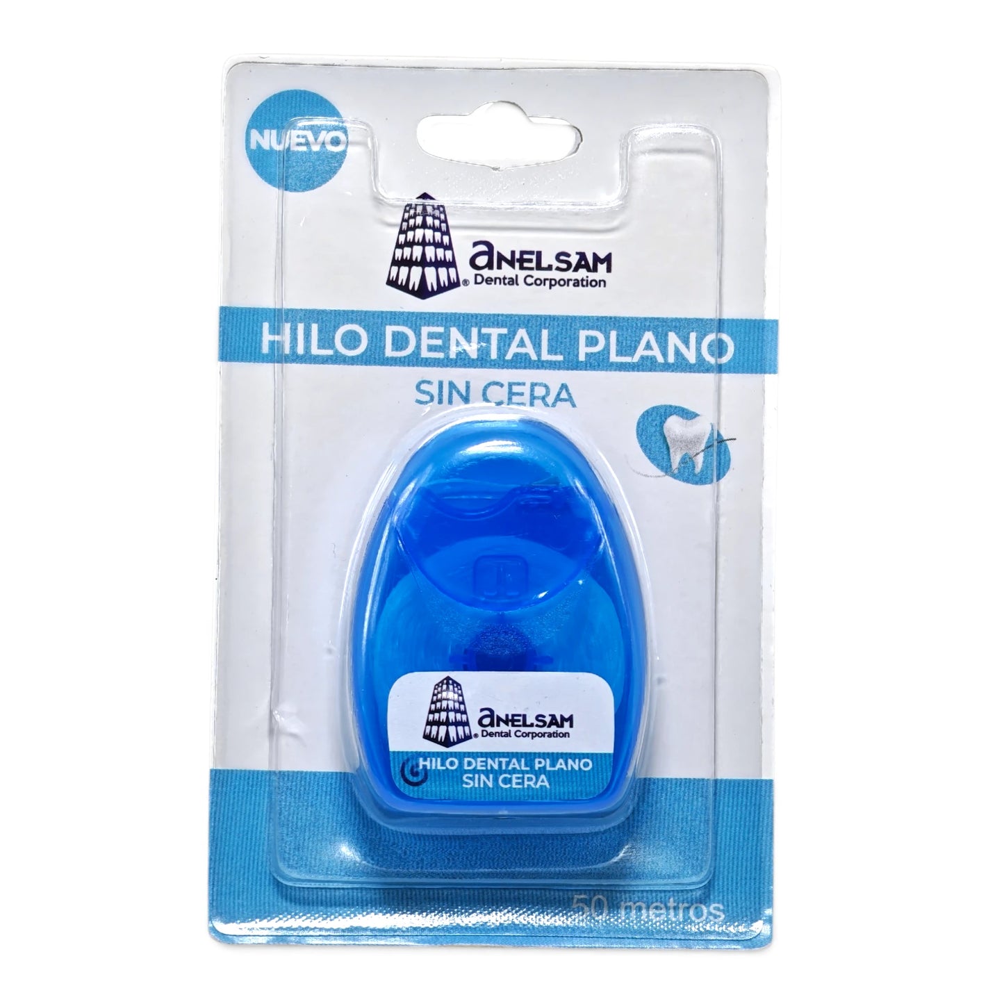 Hilo Dental Plano Sin Cera Con 50 Metros Anelsam