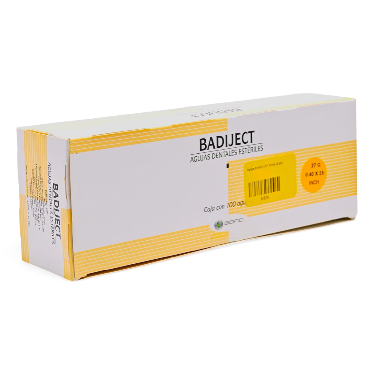 Aguja Dental Badiject C/100 Piezas