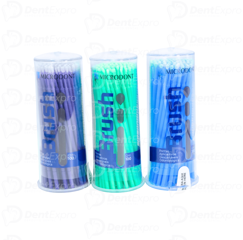 Microaplicador Brush Microdont C/100 Piezas